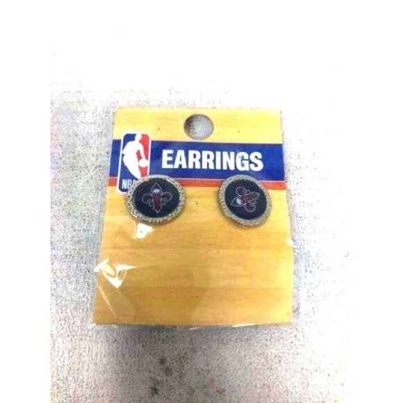 NEW ORLEANS PELICANS EARRINGS JEWELRY CARDED ROUND - Picture 1 of 3